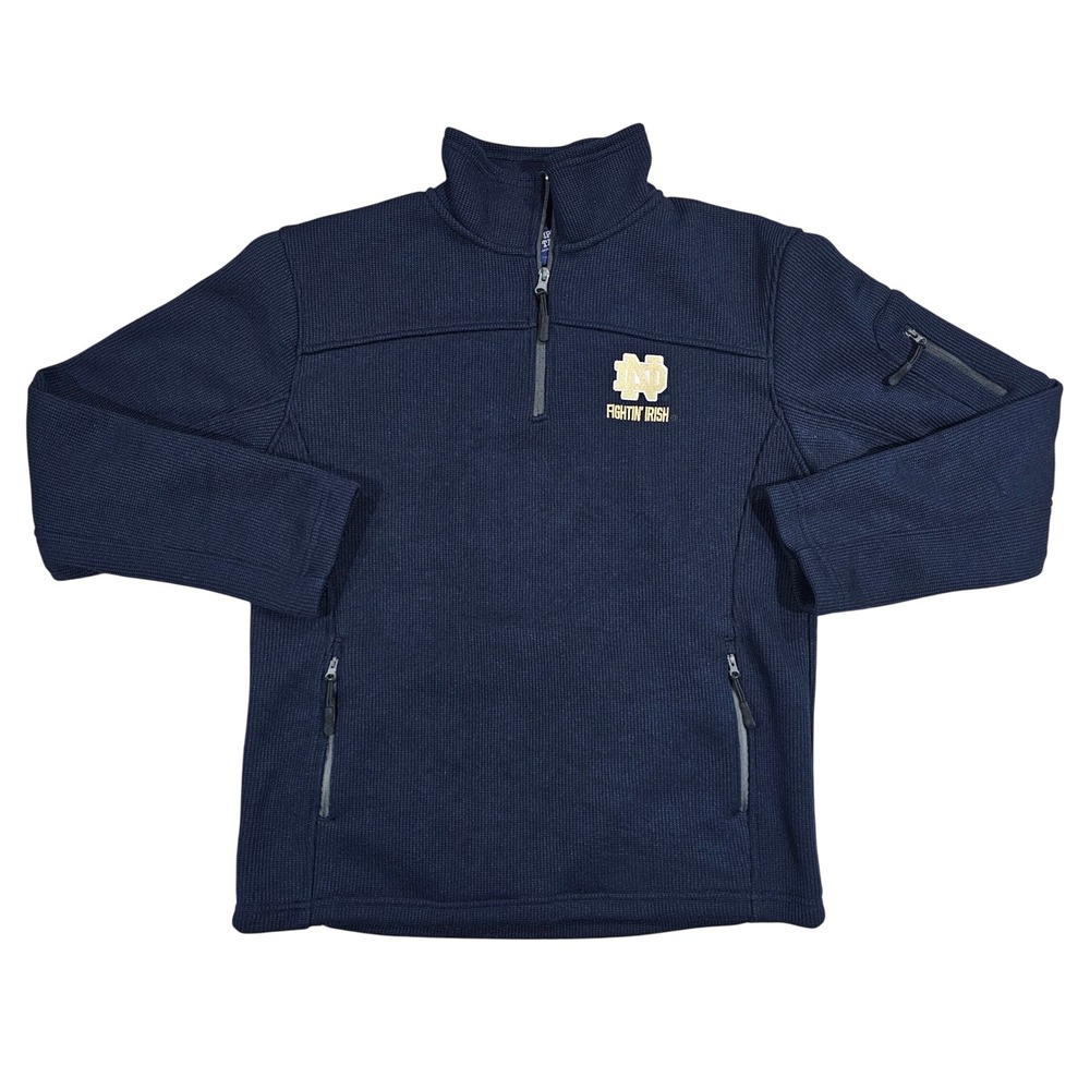 Campus Heritage Notre Dame Mens M Navy Fighting Irish 1/4 Zip Pullover